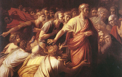 WikiOO.org - 백과 사전 - 회화, 삽화 Benjamin West - Departure of Regulus from Rome