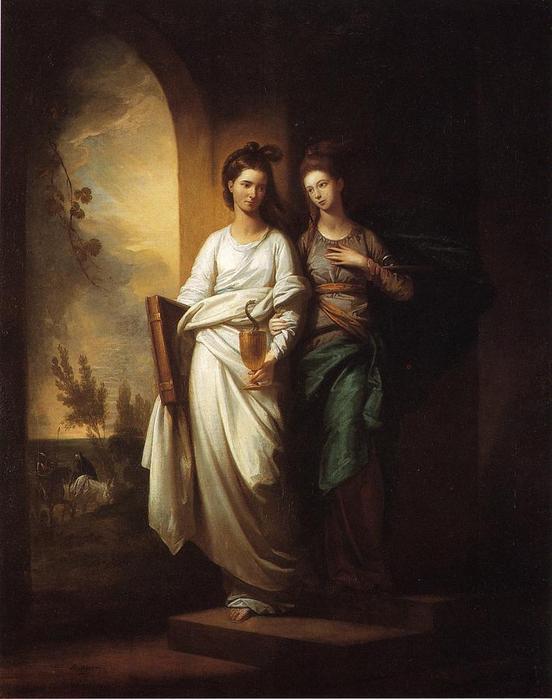 Wikioo.org - The Encyclopedia of Fine Arts - Painting, Artwork by Benjamin West - Fidelia and Speranza