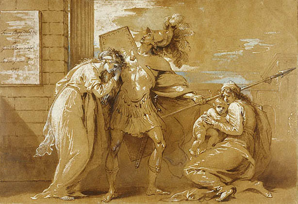 WikiOO.org - Енциклопедия за изящни изкуства - Живопис, Произведения на изкуството Benjamin West - Fright of Astyanax