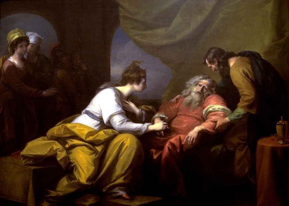 Wikioo.org - The Encyclopedia of Fine Arts - Painting, Artwork by Benjamin West - Lear & Cordelia
