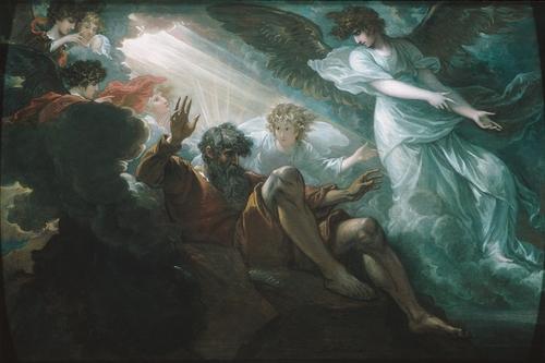 WikiOO.org - אנציקלופדיה לאמנויות יפות - ציור, יצירות אמנות Benjamin West - Moses Shown the Promised Land