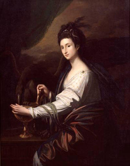 Wikioo.org - The Encyclopedia of Fine Arts - Painting, Artwork by Benjamin West - Mrs Worrell as Hebe