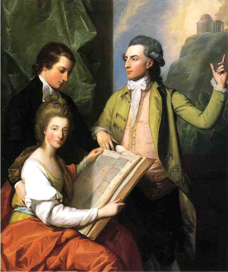 Wikioo.org - The Encyclopedia of Fine Arts - Painting, Artwork by Benjamin West - Portrait of the Drummond Family