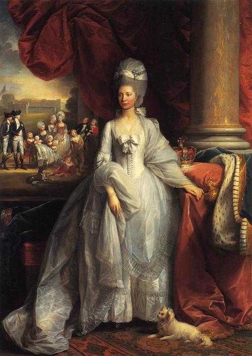Wikioo.org - The Encyclopedia of Fine Arts - Painting, Artwork by Benjamin West - Queen Charlotte
