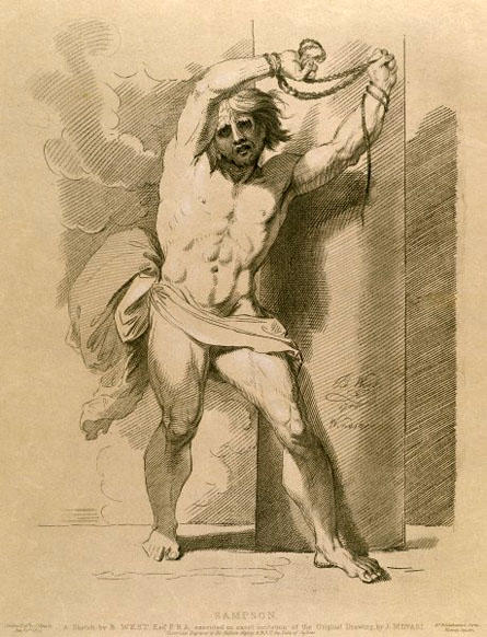 WikiOO.org - Encyclopedia of Fine Arts - Målning, konstverk Benjamin West - Sampson