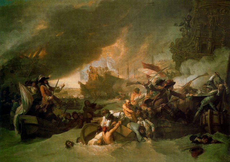 WikiOO.org - Encyclopedia of Fine Arts - Festés, Grafika Benjamin West - The battle of Haya