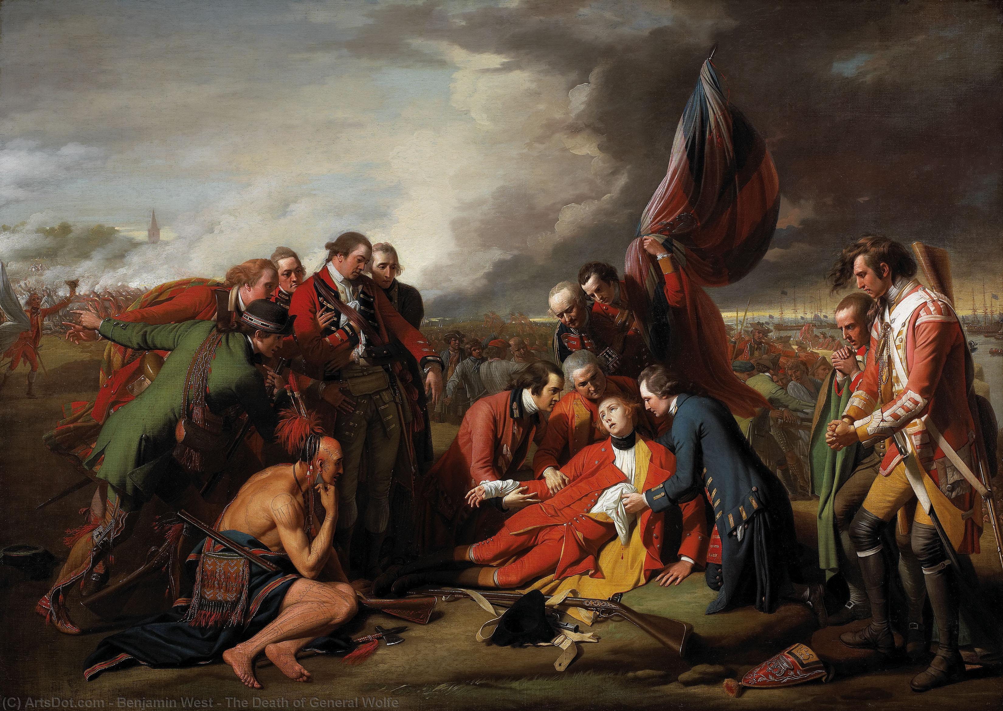 WikiOO.org - Енциклопедия за изящни изкуства - Живопис, Произведения на изкуството Benjamin West - The Death of General Wolfe
