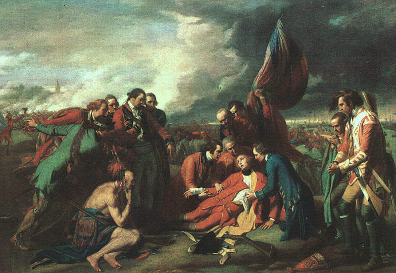 Wikioo.org - The Encyclopedia of Fine Arts - Painting, Artwork by Benjamin West - The Death of Wolfe