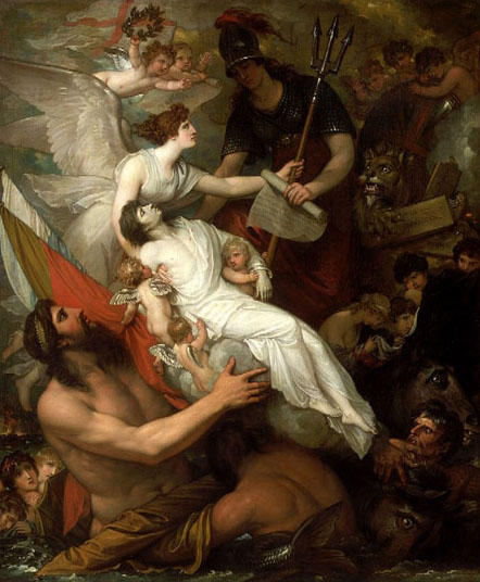 Wikioo.org - The Encyclopedia of Fine Arts - Painting, Artwork by Benjamin West - The Immortality of Nelson