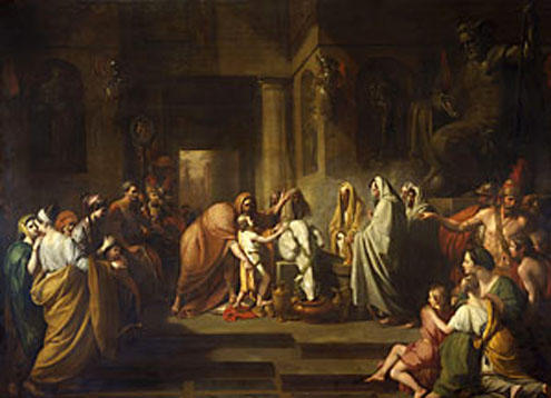 WikiOO.org - Енциклопедия за изящни изкуства - Живопис, Произведения на изкуството Benjamin West - The Oath of Hannibal