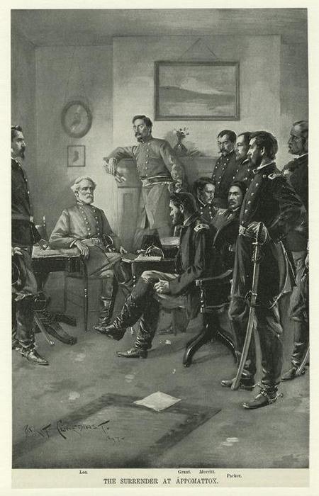WikiOO.org - Enciklopedija likovnih umjetnosti - Slikarstvo, umjetnička djela Benjamin West - The surrender at Appomattox