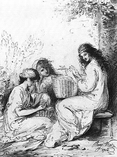 Wikioo.org - สารานุกรมวิจิตรศิลป์ - จิตรกรรม Benjamin West - The Three Sisters