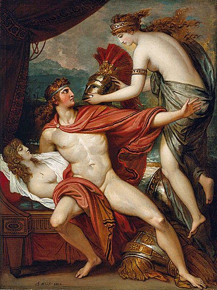 Wikioo.org - The Encyclopedia of Fine Arts - Painting, Artwork by Benjamin West - Thetis Bringing the Armor to Achilles