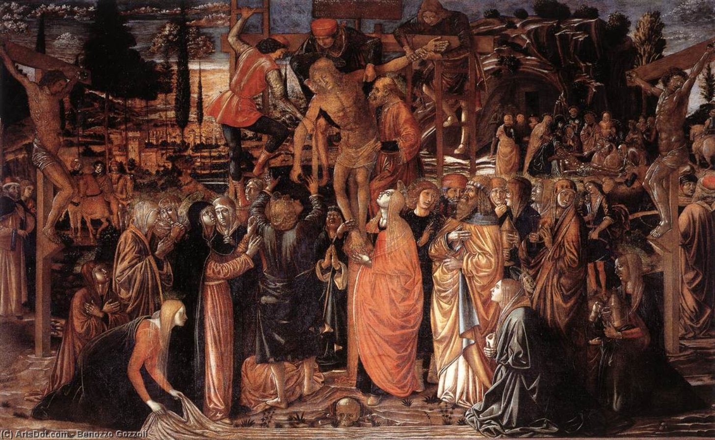 Wikioo.org - The Encyclopedia of Fine Arts - Painting, Artwork by Benozzo Gozzoli - Descent from the Cross
