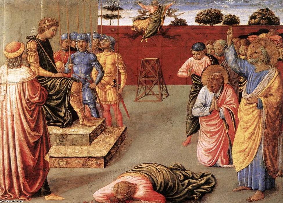 Wikioo.org - The Encyclopedia of Fine Arts - Painting, Artwork by Benozzo Gozzoli - Fall of Simon Magus
