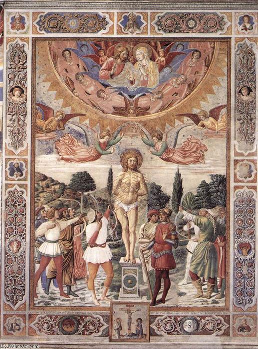 Wikioo.org – L'Enciclopedia delle Belle Arti - Pittura, Opere di Benozzo Gozzoli - martirio di san sebastiano