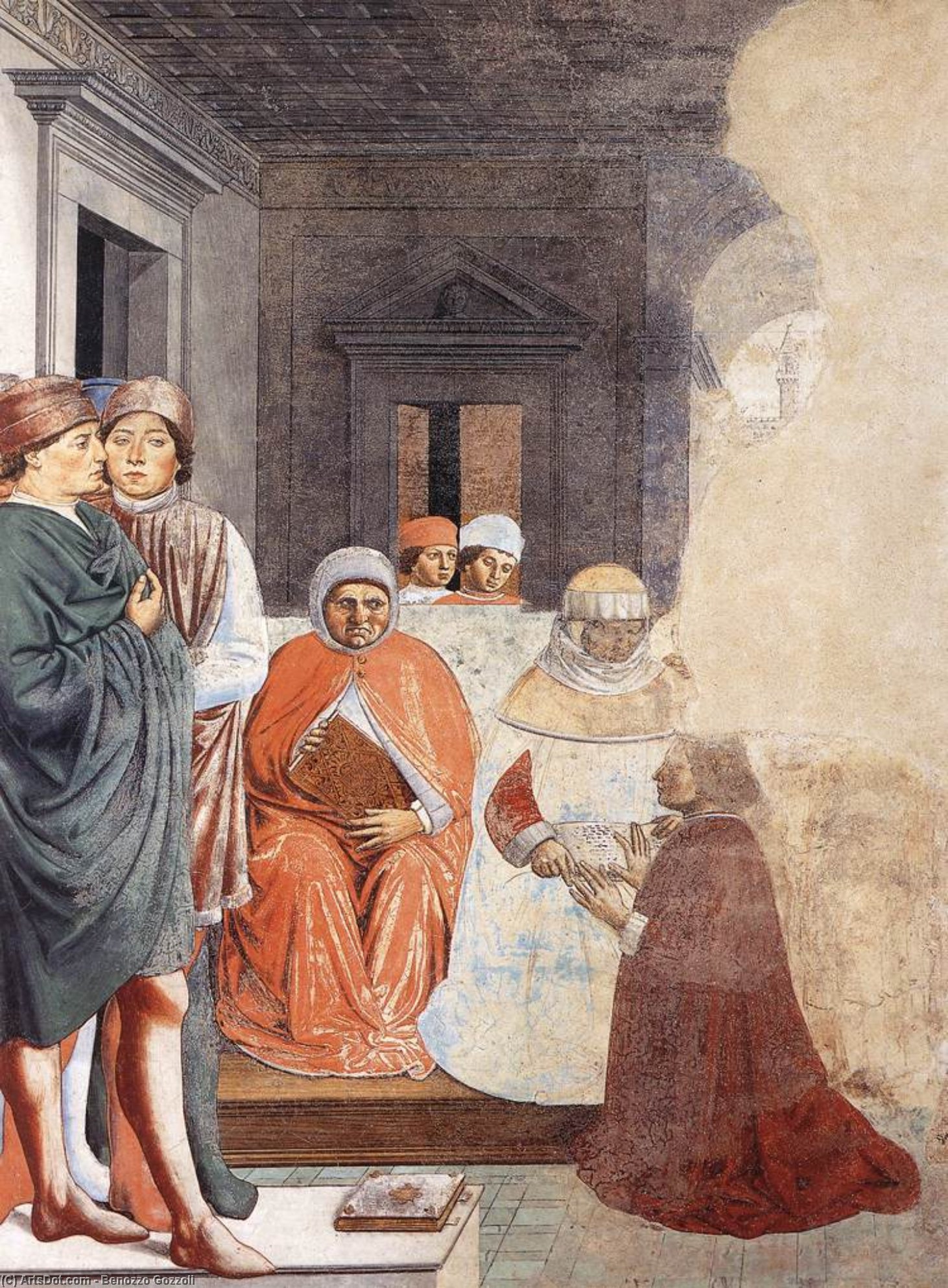 WikiOO.org - אנציקלופדיה לאמנויות יפות - ציור, יצירות אמנות Benozzo Gozzoli - St Augustine at the University of Carthage (scene 2, north wall)