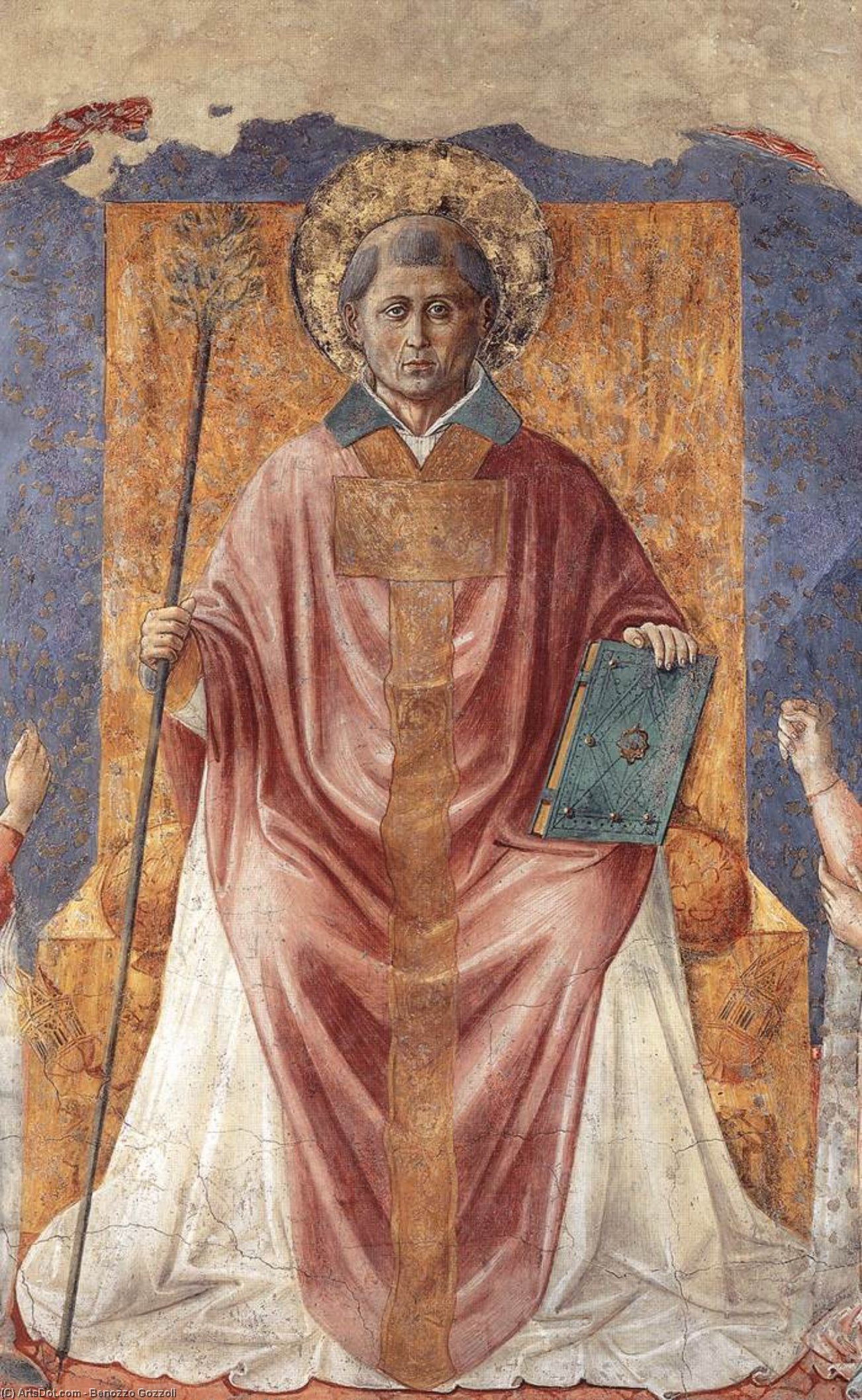 WikiOO.org - Encyclopedia of Fine Arts - Maľba, Artwork Benozzo Gozzoli - St Fortunatus Enthroned