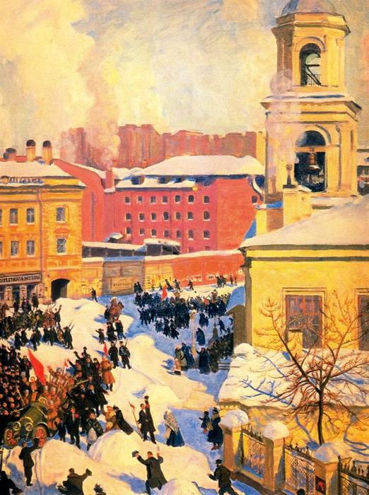 WikiOO.org - Enciklopedija likovnih umjetnosti - Slikarstvo, umjetnička djela Boris Mikhaylovich Kustodiev - February 27, 1927