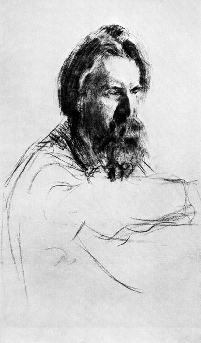 Wikioo.org – La Enciclopedia de las Bellas Artes - Pintura, Obras de arte de Boris Mikhaylovich Kustodiev - Retrato de Vasily Mathé 1