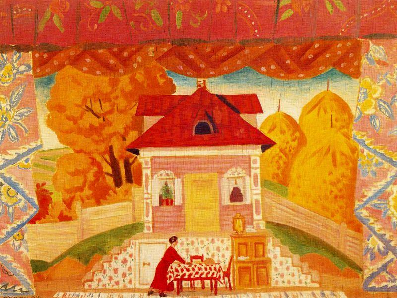 WikiOO.org - Encyclopedia of Fine Arts - Målning, konstverk Boris Mikhaylovich Kustodiev - Savely Magara's House