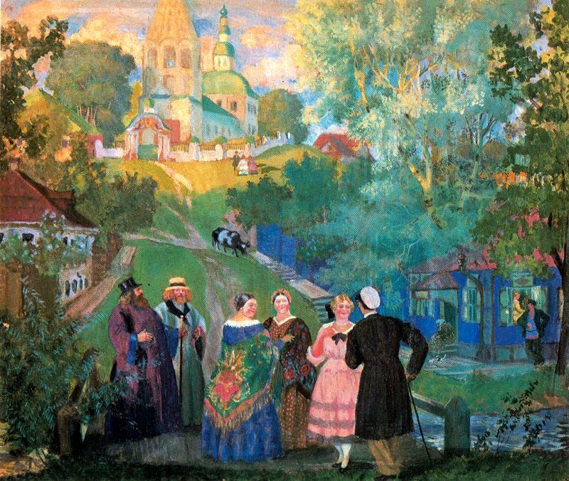 Wikioo.org - The Encyclopedia of Fine Arts - Painting, Artwork by Boris Mikhaylovich Kustodiev - Summer. The Province