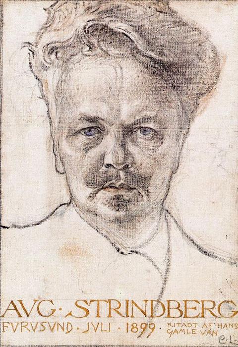 Wikioo.org - The Encyclopedia of Fine Arts - Painting, Artwork by Carl Larsson - August Strindberg