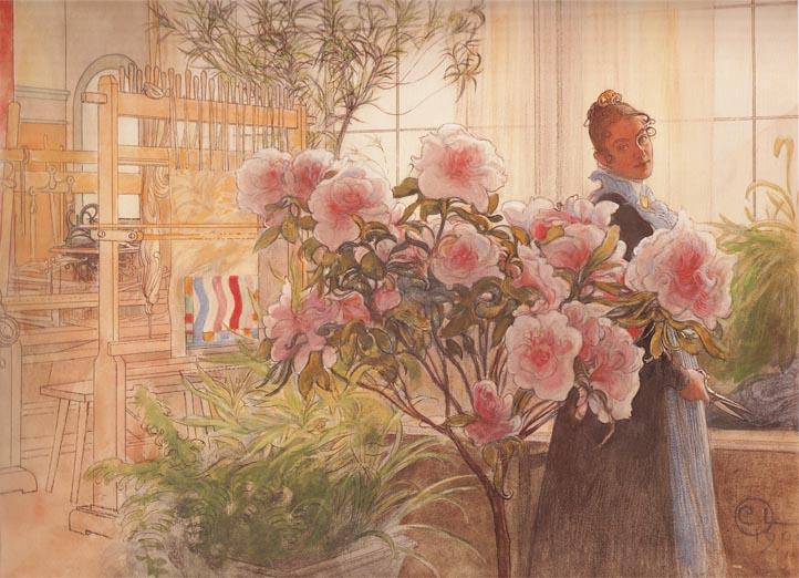Wikioo.org – L'Encyclopédie des Beaux Arts - Peinture, Oeuvre de Carl Larsson - Azalée