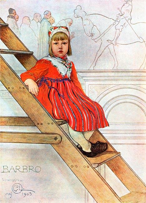 Wikioo.org - The Encyclopedia of Fine Arts - Painting, Artwork by Carl Larsson - Barbro