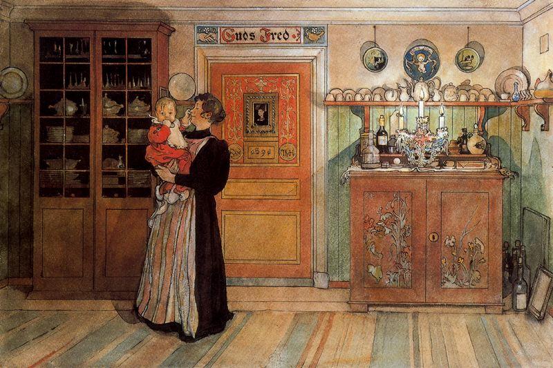 Wikioo.org - The Encyclopedia of Fine Arts - Painting, Artwork by Carl Larsson - Between Christmas and New Year