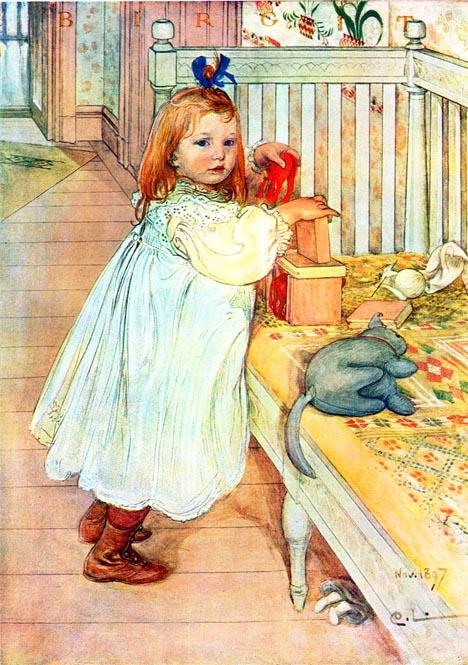 Wikioo.org - The Encyclopedia of Fine Arts - Painting, Artwork by Carl Larsson - Birgit