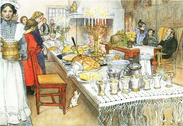 WikiOO.org - 百科事典 - 絵画、アートワーク Carl Larsson - クリスマス 前夜