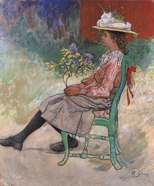 Wikioo.org - The Encyclopedia of Fine Arts - Painting, Artwork by Carl Larsson - Dagmar Grill