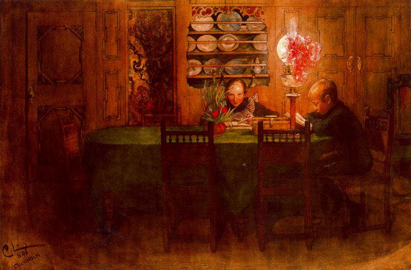 WikiOO.org - Encyclopedia of Fine Arts - Målning, konstverk Carl Larsson - Duties