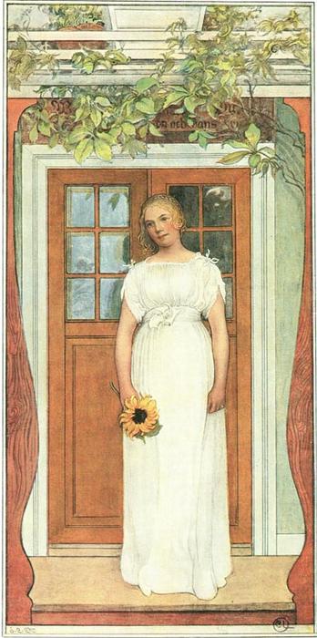 Wikioo.org - The Encyclopedia of Fine Arts - Painting, Artwork by Carl Larsson - Eighteen Years Old!