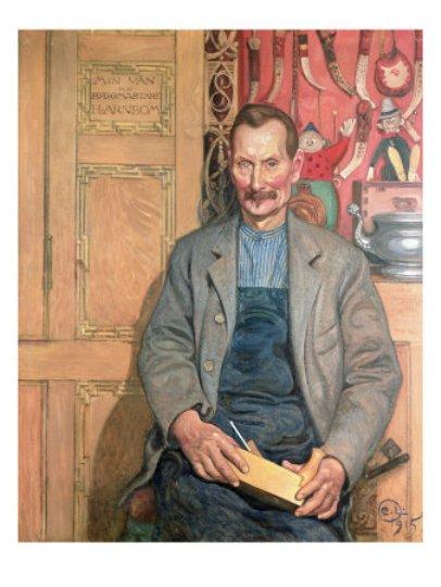 Wikioo.org - The Encyclopedia of Fine Arts - Painting, Artwork by Carl Larsson - Hans Arnbon, the Carpenter