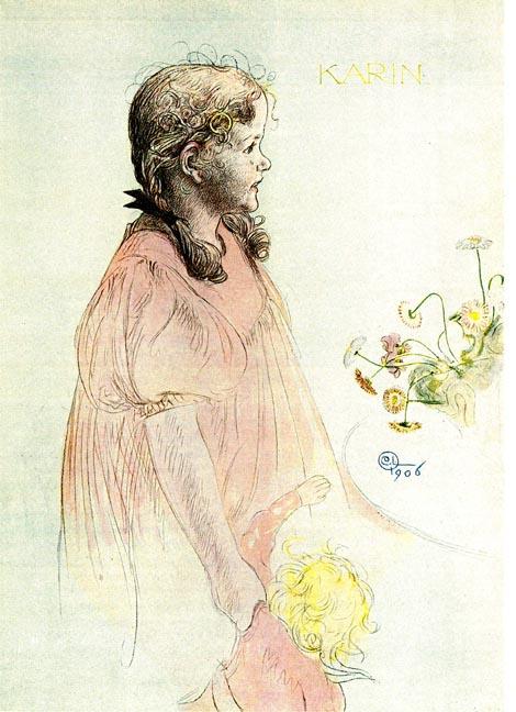 WikiOO.org - Енциклопедія образотворчого мистецтва - Живопис, Картини
 Carl Larsson - Karin