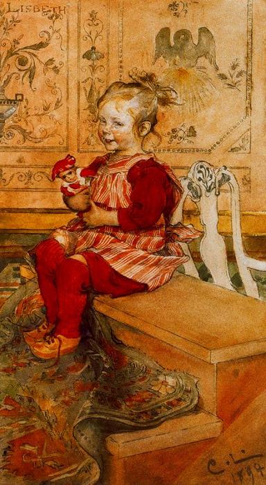 Wikioo.org - The Encyclopedia of Fine Arts - Painting, Artwork by Carl Larsson - Lisbeth