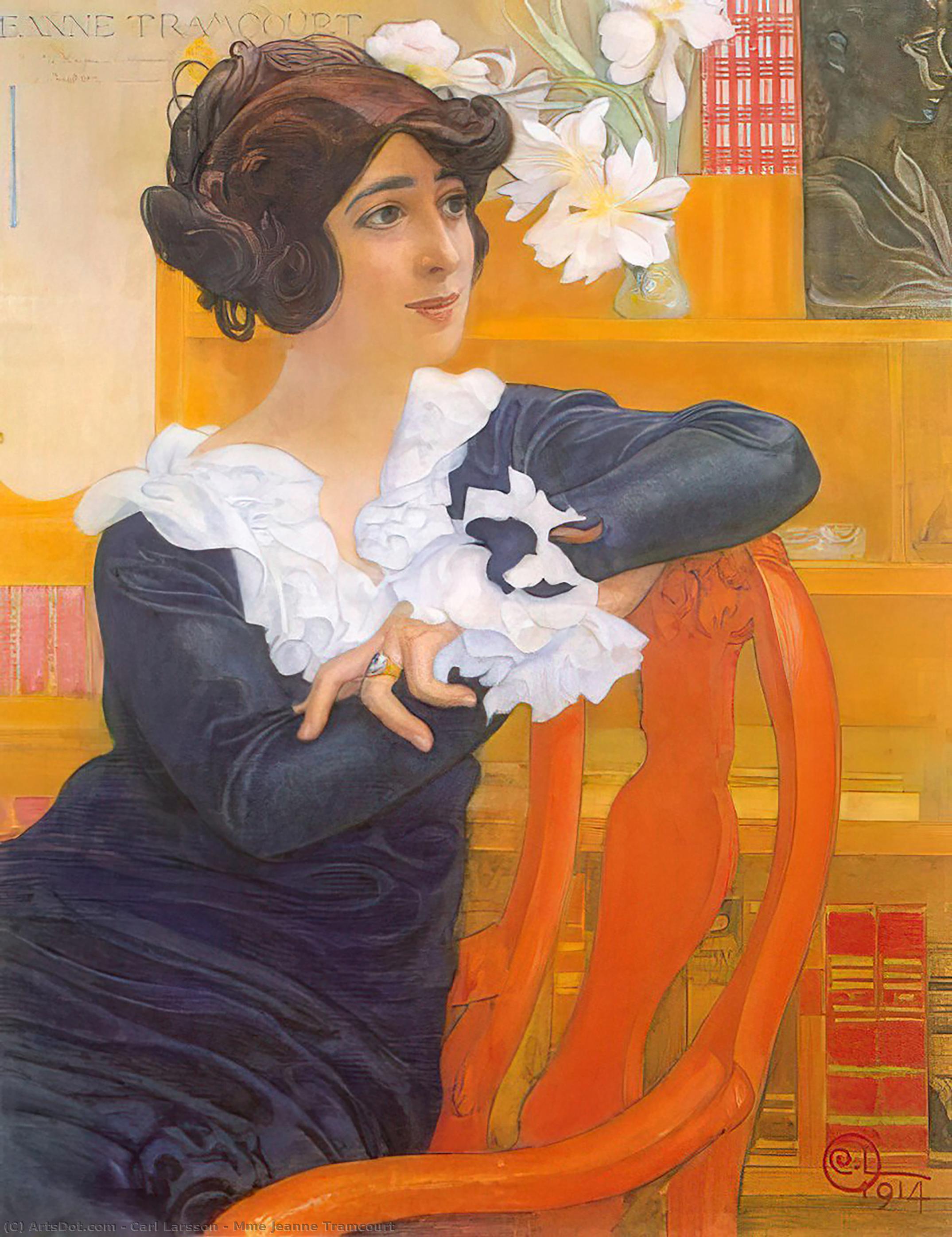 Wikioo.org – La Enciclopedia de las Bellas Artes - Pintura, Obras de arte de Carl Larsson - Madame Jeanne Tramcourt