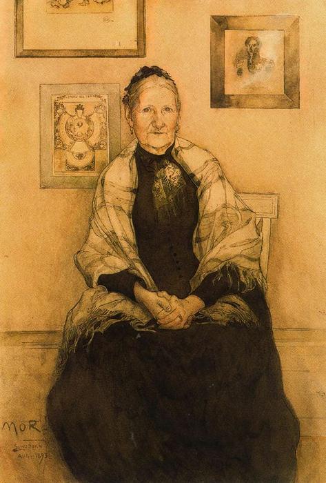 Wikioo.org - The Encyclopedia of Fine Arts - Painting, Artwork by Carl Larsson - My Mother