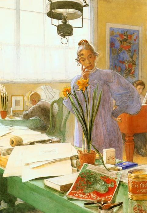 WikiOO.org - Enciclopedia of Fine Arts - Pictura, lucrări de artă Carl Larsson - My Wife