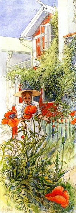 WikiOO.org - Енциклопедия за изящни изкуства - Живопис, Произведения на изкуството Carl Larsson - Poppy