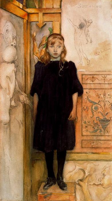 WikiOO.org - Encyclopedia of Fine Arts - Maľba, Artwork Carl Larsson - Suzanne