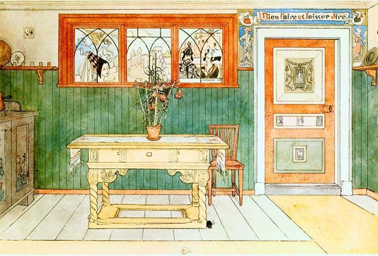 Wikioo.org - The Encyclopedia of Fine Arts - Painting, Artwork by Carl Larsson - The Dining Room