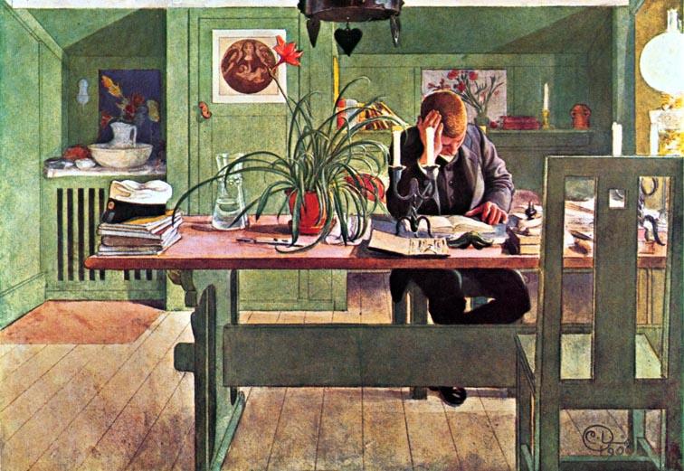 WikiOO.org - Güzel Sanatlar Ansiklopedisi - Resim, Resimler Carl Larsson - The Oldest Son