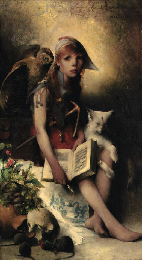 Wikioo.org - สารานุกรมวิจิตรศิลป์ - จิตรกรรม Carl Larsson - The Witch's Daughter