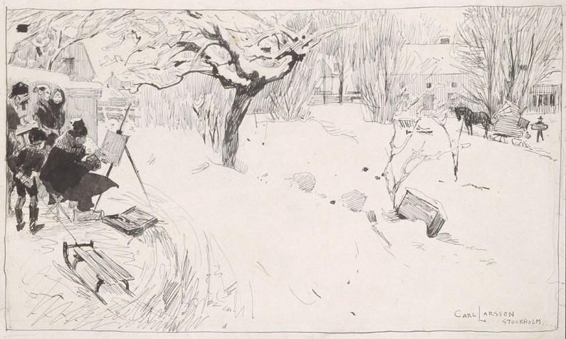 Wikioo.org - สารานุกรมวิจิตรศิลป์ - จิตรกรรม Carl Larsson - Un 'Pleinairist' suedois