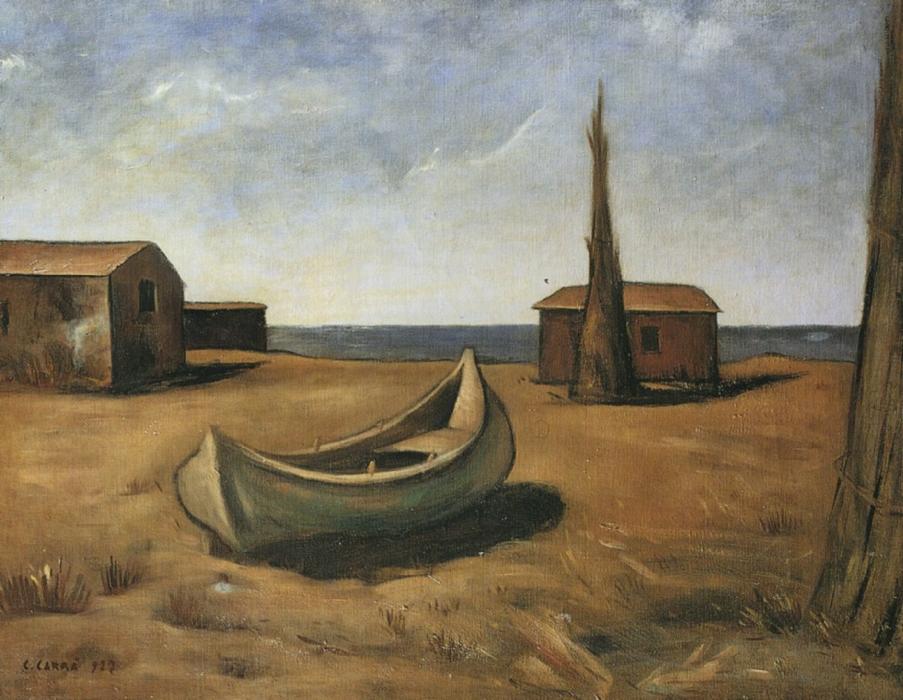 Wikioo.org - สารานุกรมวิจิตรศิลป์ - จิตรกรรม Carlo Carrà - Autunno al mare