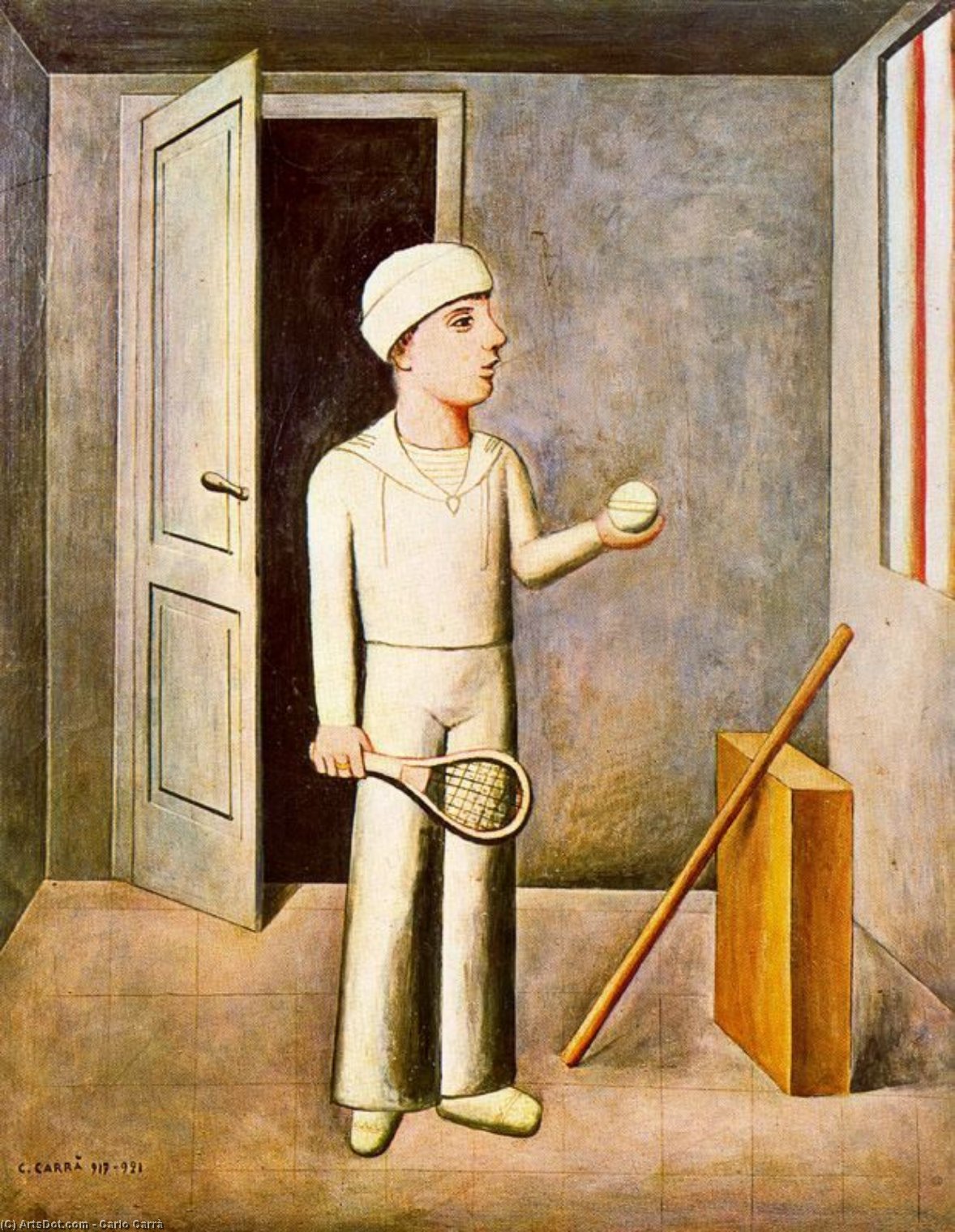 Wikioo.org – L'Enciclopedia delle Belle Arti - Pittura, Opere di Carlo Carrà - I l figlio del costruttore