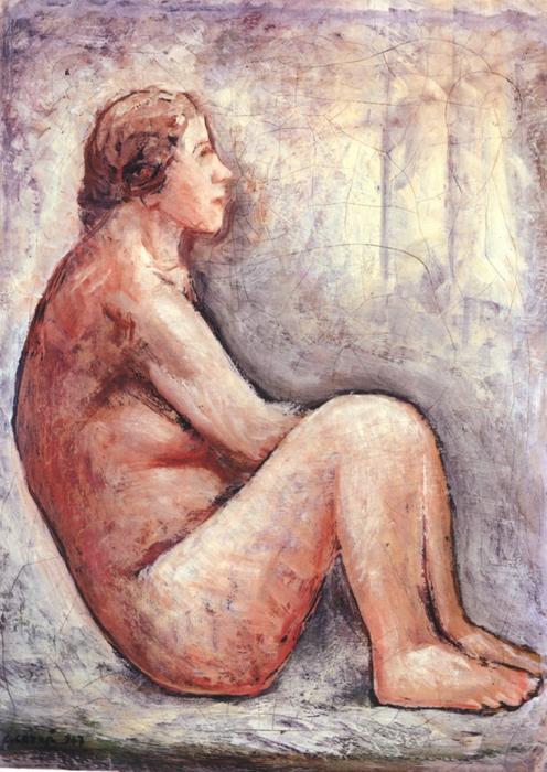 WikiOO.org - Enciclopedia of Fine Arts - Pictura, lucrări de artă Carlo Carrà - Nudo Accovacciato